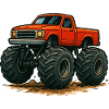 Red Monster Truck Offroad