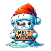 Melting snowman funny winter design
