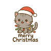 Christmas kitten