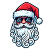Cool Santa with sunglasses