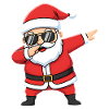 Dabbing Santa Cartoon Christmas