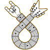 Geloopter Gitarrenring mit Fingerhörnern