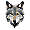 Geometric Wolf Head
