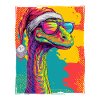 Dinosaur Brontosaurus Christmas Portrait
