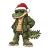 Alligator Christmas Winter