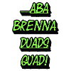 Neon Green Text Block Quad Duads