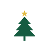 Minimal Christmas tree with star