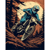 Forest Dirt Bike Action Motocross
