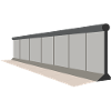 Grey panel wall panorama