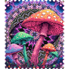Psychedelic Mushroom Shapes Neon