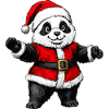 Panda Santa Claus