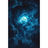 Ciel bleu avec Lune en tempête
