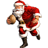 Rugby Player Santa Claus