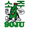 Soju Cartoon Flasche | Koreanischer Schnaps