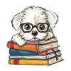 Süßes Malteserhund-Lesebuch mit Brille