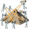 Aliens build laser pyramid