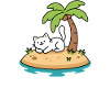 Cat's dream island idyll