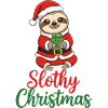 Slothy Christmas Santa Sloth