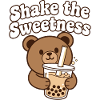 Ours Kawaii avec bubble tea