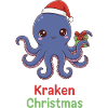 Kraken Christmas Octopus Mascot