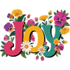 Joy T-Shirt with Flowers Good Mood Shirt for Everyday Life