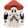 Ghost mushroom with forest magic