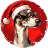 Great Dane with Santa Hat