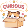 Curious Cat in Cute Cardboard Box