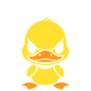 Canard jaune audacieux – Je M'en Fous