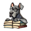 Süßes Dogge-Lesebuch mit Brille