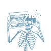 Trance Vibes Skeleton Boombox