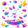 Galactic Rabbit on Surfboard