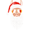 Santa Lama Xmas Fun Design Christmas