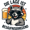 Raccoon Bierheld Sonnenbrille Waschbär bier