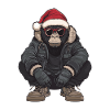 Gorille Noël Hiver