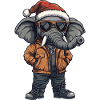 Elephant Christmas Winter