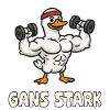 Gans Stark Muskelgans im Fitness-Style