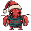 Lobster Crab Christmas Xmas