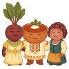 Beetroot, borsch and salad