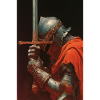 Chevalier médiéval avec épée
