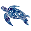 Tribal Turtle Blue – Ocean Design