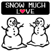 Snowman Love Winter Christmas