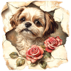 Shih Tzu Flowers