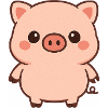 Kawaii Piglet Cartoon