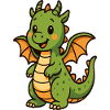 Little dragon in comic style