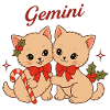 Gemini Cats Duo in Christmas Look