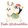 Joyeux Noël alpaga et pingouin