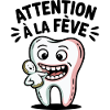 Tooth mascot squeaky and small tooth