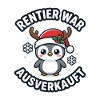 Winter penguin reindeer was the motif