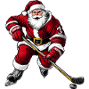 Eishockeyspieler Weihnachtsmann